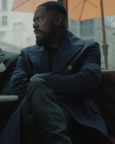 Colman Domingo Navy Blue Peacoat – The Madness Inspired