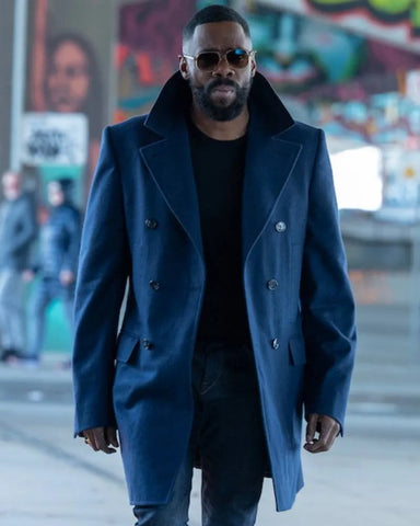 Colman Domingo Navy Blue Peacoat – The Madness Inspired