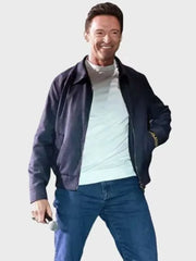 Hugh Jackman Comic-Con 2024 Blue Jacket