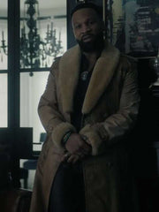 Bobby Trey Cross Brown Shearling Coat