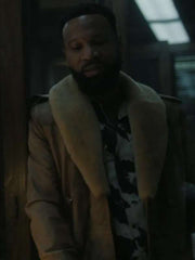 Bobby Trey Cross Brown Shearling Coat