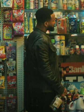 Bobby Trey Cross Black Leather Jacket