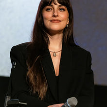 Dakota Johnson Splitsville Screening Black Coat