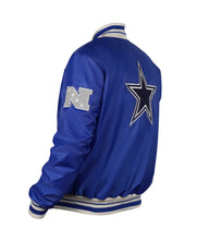 Dallas Cowboys Gray and White Rib Varsity Jacket