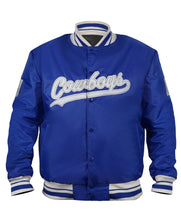 Dallas Cowboys Gray and White Rib Varsity Jacket