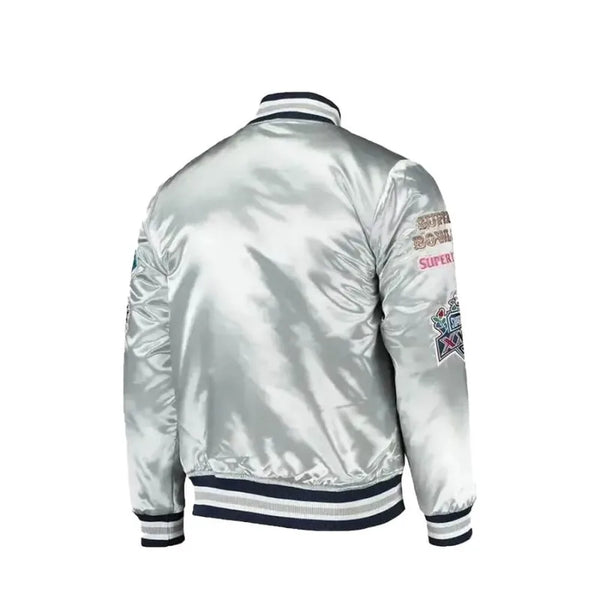 Dallas Cowboys White Satin Jacket