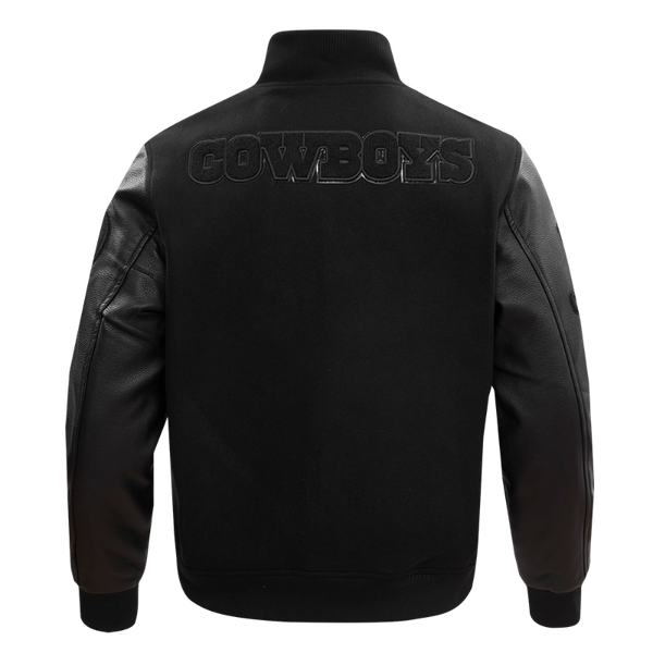 Dallas Cowboys Triple Black Wool Varsity Jacket