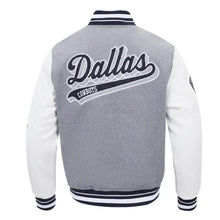 Dallas Cowboys Script Tail Rib Wool Gray Varsity