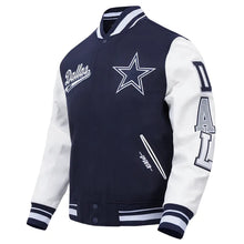 Dallas Cowboys Script Tail Rib Wool Varsity Jacket