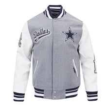 Dallas Cowboys Script Tail Rib Wool Gray Varsity