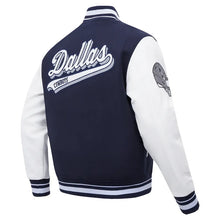 Dallas Cowboys Script Tail Rib Wool Varsity Jacket