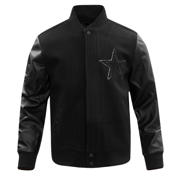 Dallas Cowboys Triple Black Wool Varsity Jacket