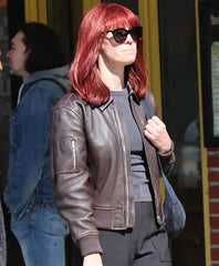 Daredevil Born Again Deborah Ann Woll Bomber Leather Jacket