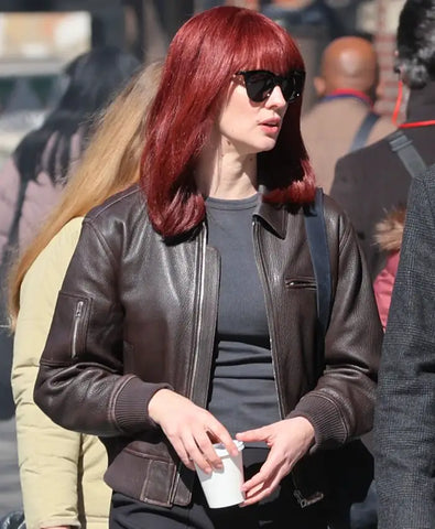 Daredevil Born Again Deborah Ann Woll Bomber Leather Jacket