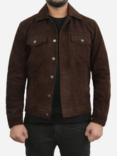 Alexander Dark Brown Suede Leather Jacket