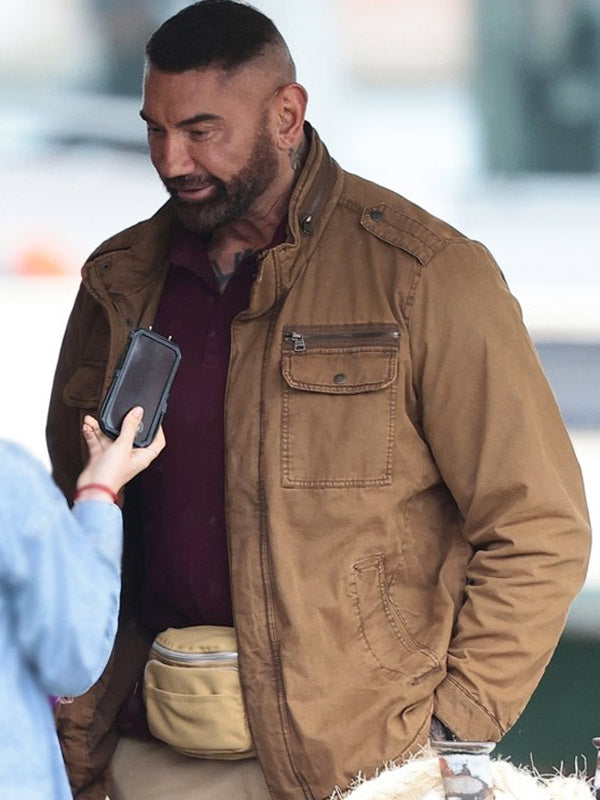Dave Bautista My Spy 2 Brown Jacket