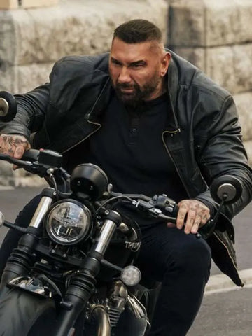 Dave Bautista My Spy The Eternal City 2024 Leather Jacket