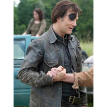 David Morrissey Black Leather Jacket The Walking Dead