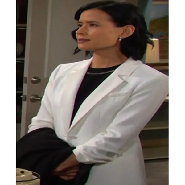 Sophia choi Days Of Our Live White Blazer