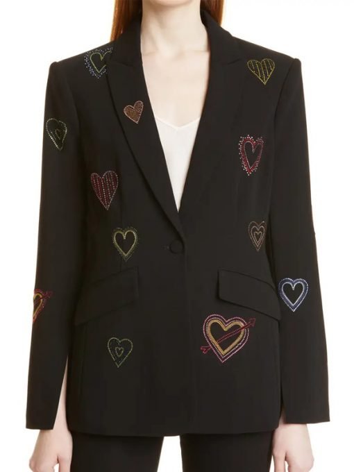 Days Of Our Lives Stephanie Johnson black heart blazer