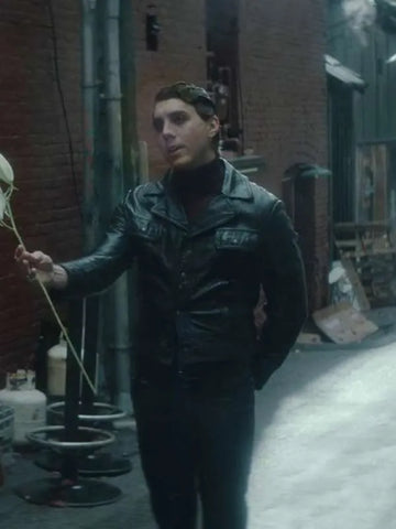 Cat King Dead Boy Detectives Black Leather Jacket