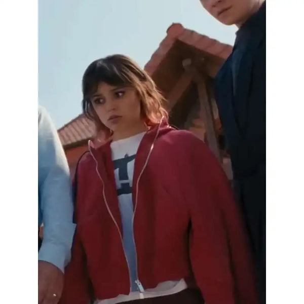 Death of a Unicorn 2025 Jenna Ortega Red Hoodie