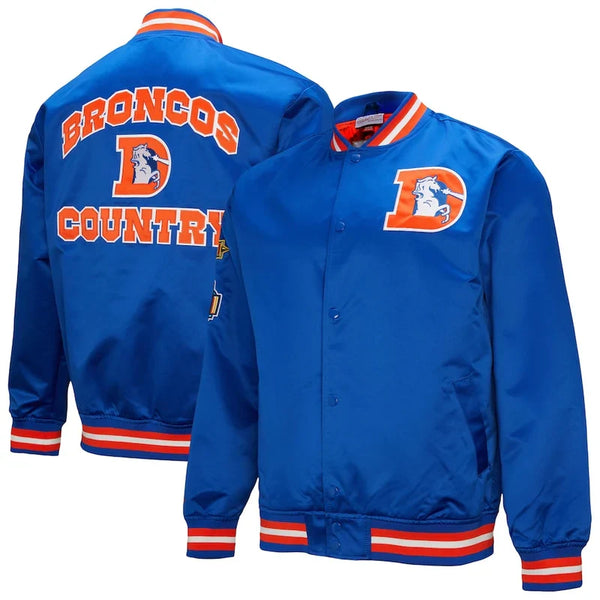 Denver Broncos Blue Satin Jacket