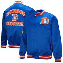 Denver Broncos Blue Satin Jacket
