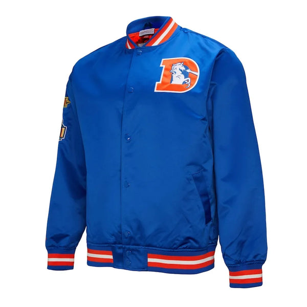 Denver Broncos Blue Satin Jacket