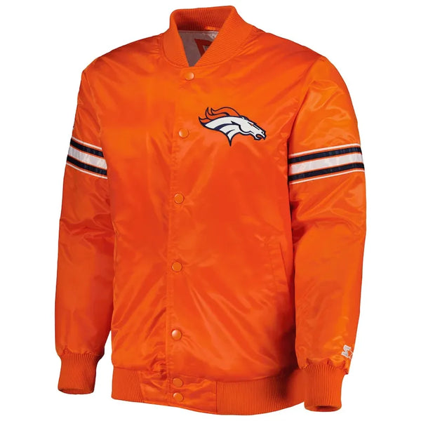 Denver Broncos Orange Satin Jacket