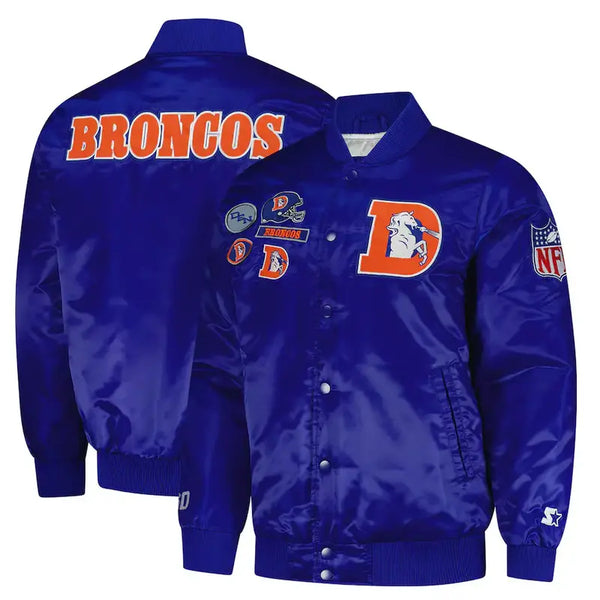 Denver Broncos Satin Varsity Jacket