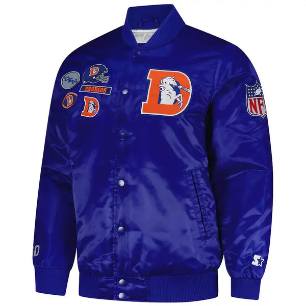 Denver Broncos Satin Varsity Jacket
