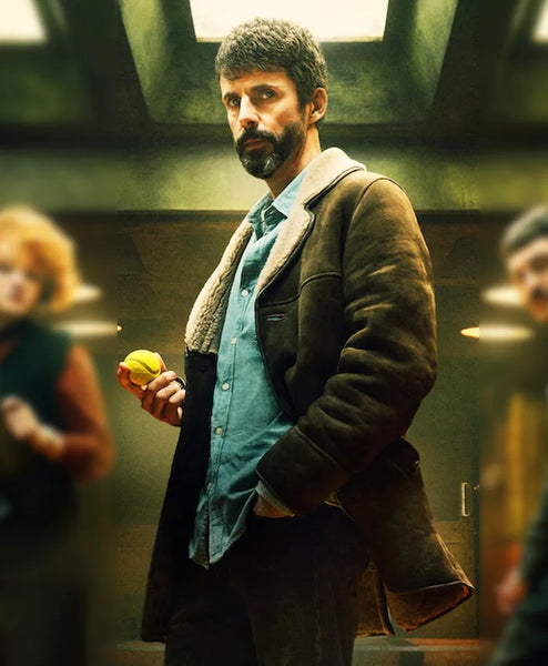 Dept. Q S01 Matthew Goode Shearling Coat