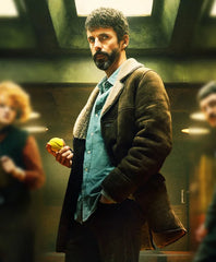Dept. Q S01 Matthew Goode Shearling Coat