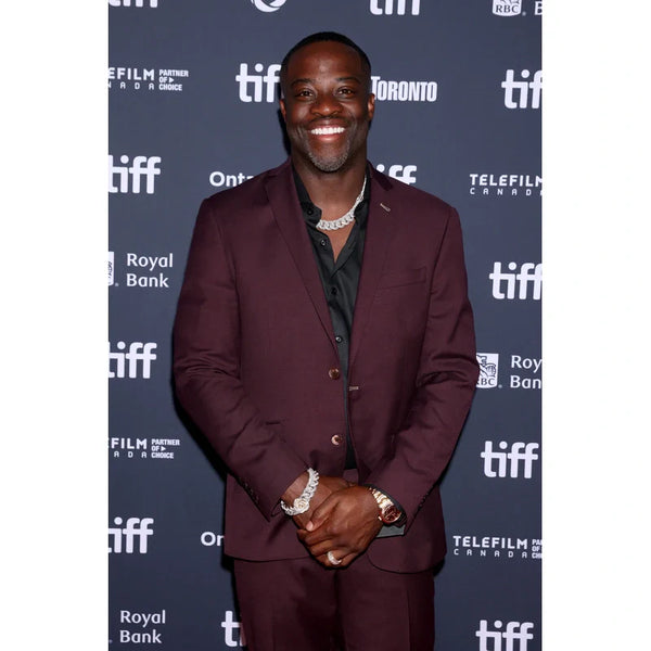 Desmond Rose 2025 Movie The Luckiest Man in America Maroon Suit