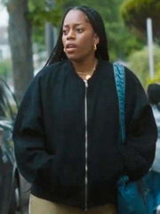 Dionne Brown Queenie S01 Black Bomber Jacket