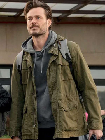 Christopher Backus Dirty Angels 2024 Green Hooded Jacket