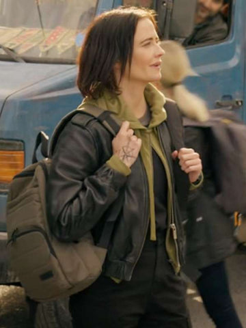 Eva Green Dirty Angels Black Leather Jacket