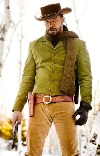 Django Unchained Jamie Foxx Green Cotton Jacket