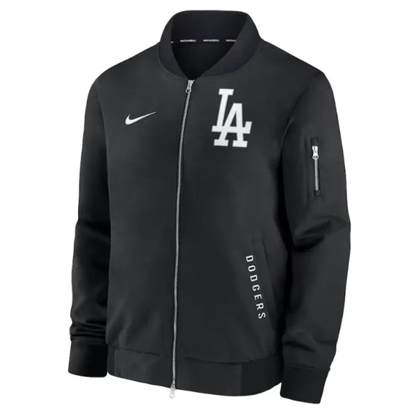 Dodgers Nike Black Authentic Bomber Jacket