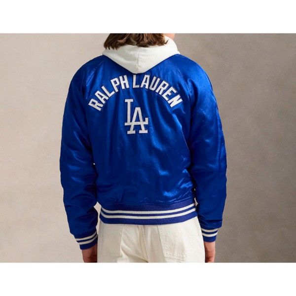 Dodgers Polo Royal Satin Jacket