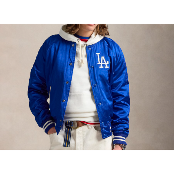 Dodgers Polo Royal Satin Jacket