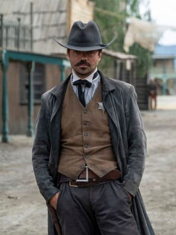 That Dirty Black Bag Dominic Cooper Brown Wool Coat