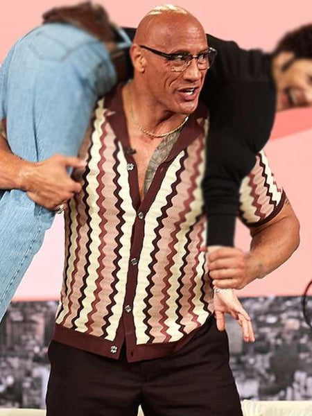 Drew Barrymore Show Dwayne Johnson Knit Shirt