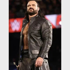 WWE Raw Drew McIntyre Black Leather Jacket