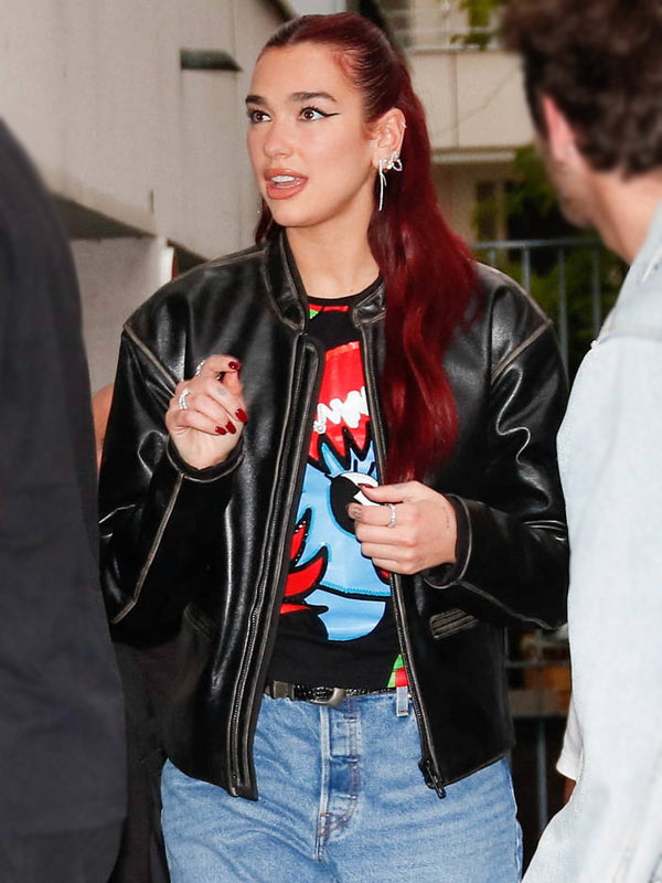 Dua Lipa 2024 NRJ Radio Studio Black Jacket