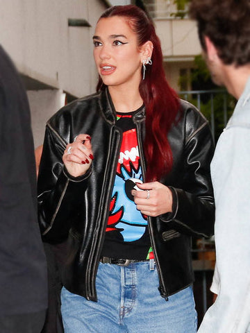 Dua Lipa 2024 NRJ Radio Studio Black Jacket