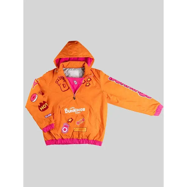 DunKings Premium Lined Orange Pullover Jacket