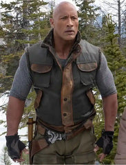 Dwayne Johnson Jumanji The Next Level Leather Vest