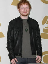 Ed Sheeran Black Bomber Leather Jacket